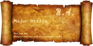 Major Attila névjegykártya