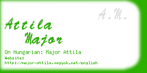 attila major business card